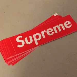 14 Supreme Authentic Red Box logo Stickers